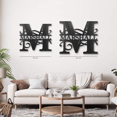 Monogram Custom Metal Sign Wall Art