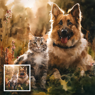 Watercolor Pet Portrait
