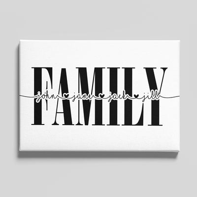 Family Connected Names Custom Art