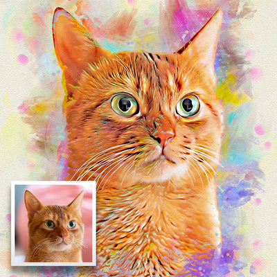 Colorful Pet Painting Portrait