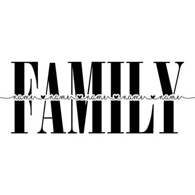 Family Connected Names Custom Art