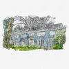 Watercolor Sketch House Art